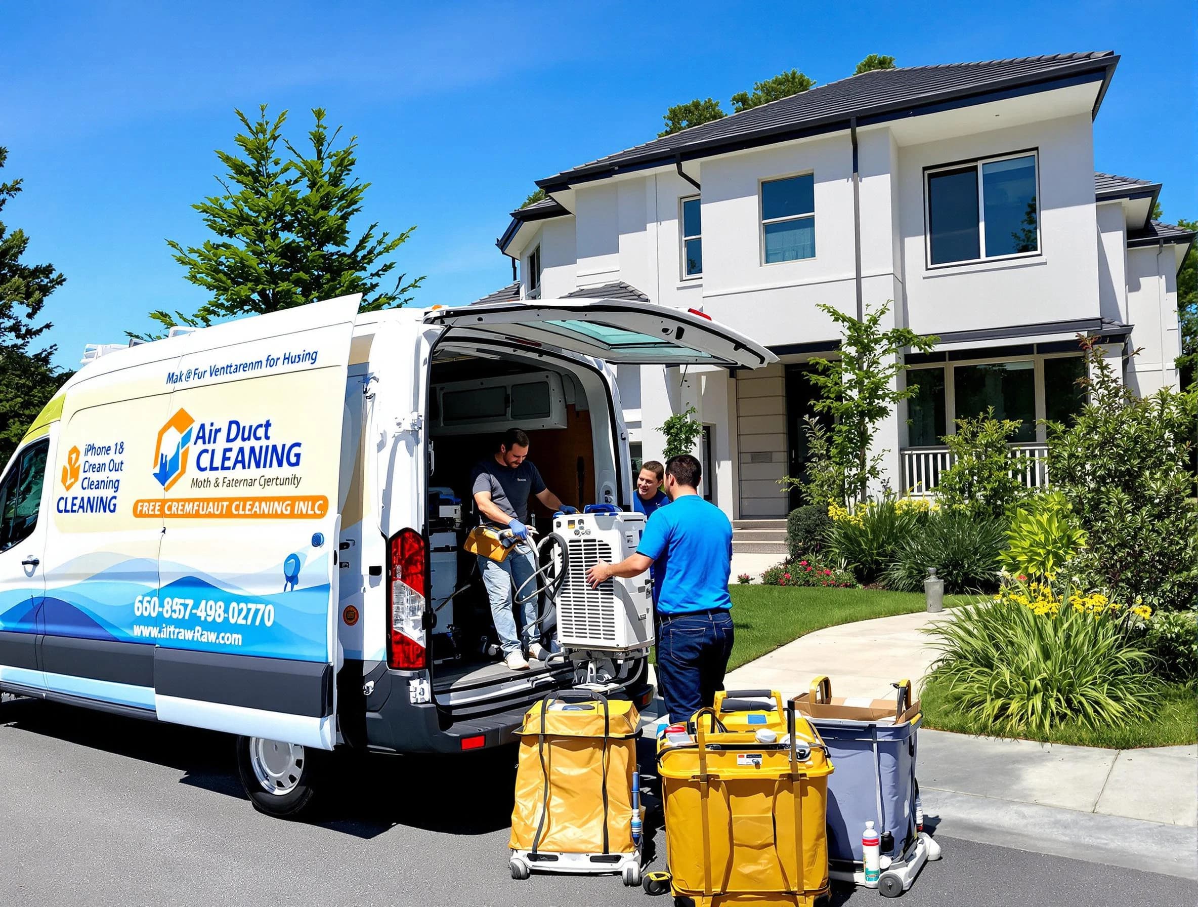 Whittier Air Duct Cleaning technician performing professional air duct cleaning in Whittier