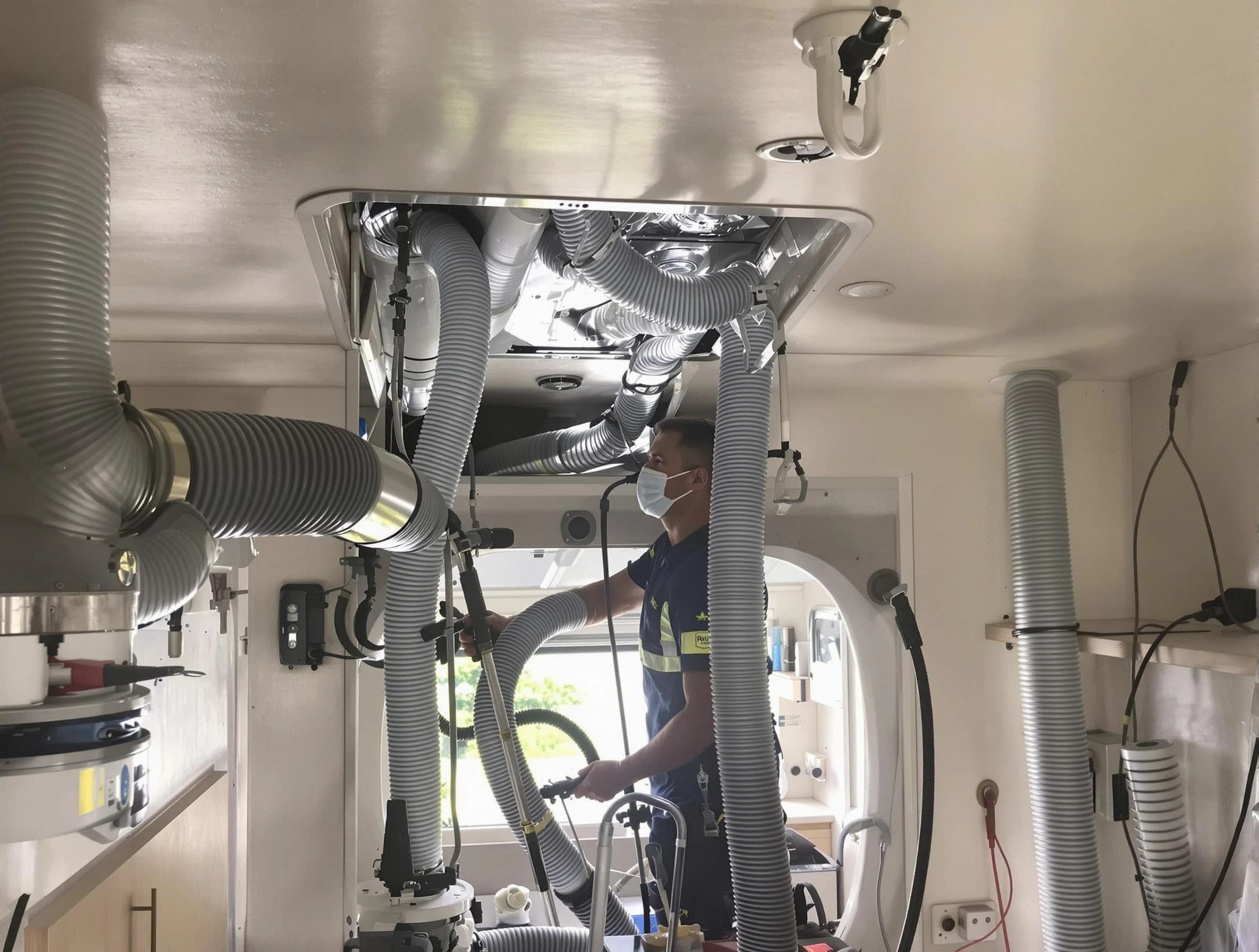 Whittier Air Duct Cleaning specialist performing precise mobile home duct cleaning in Whittier