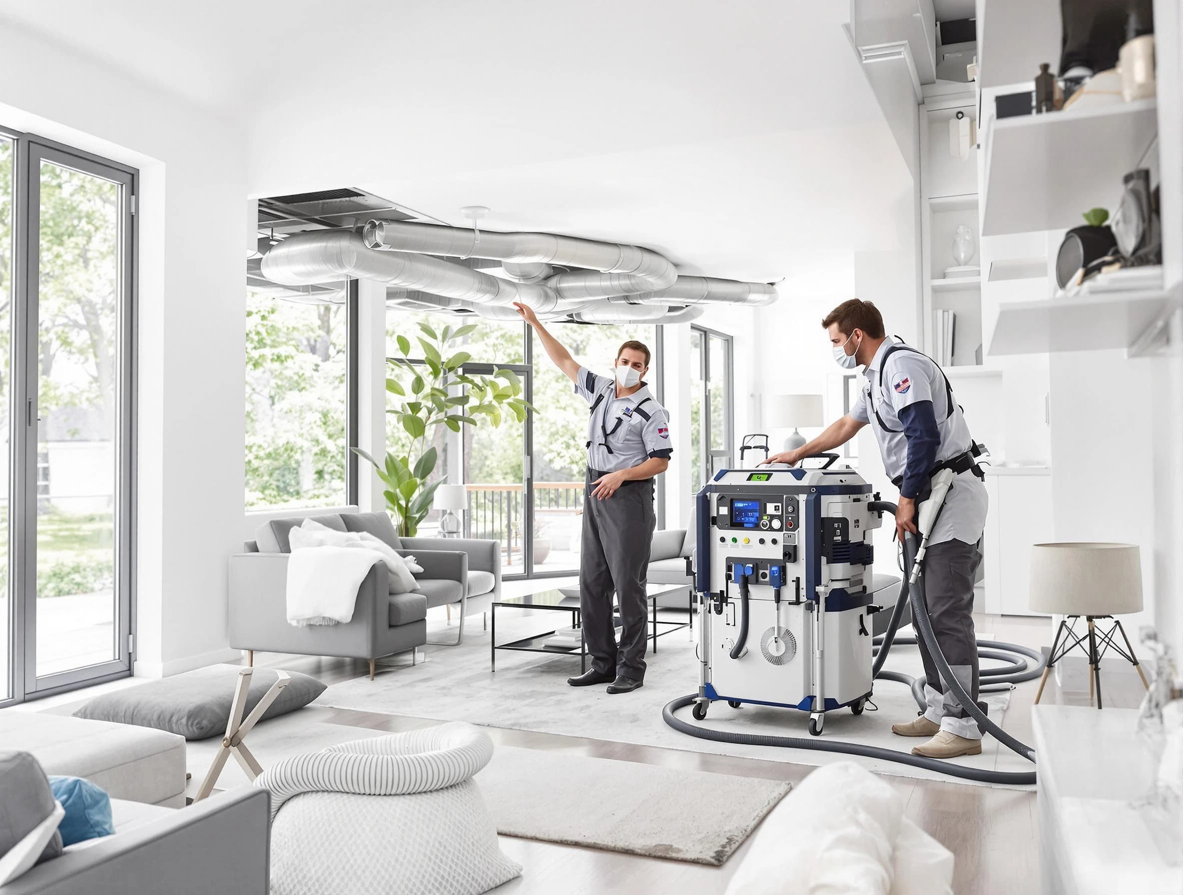 Whittier Air Duct Cleaning professional conducting pure air duct cleaning with state-of-the-art equipment in Whittier
