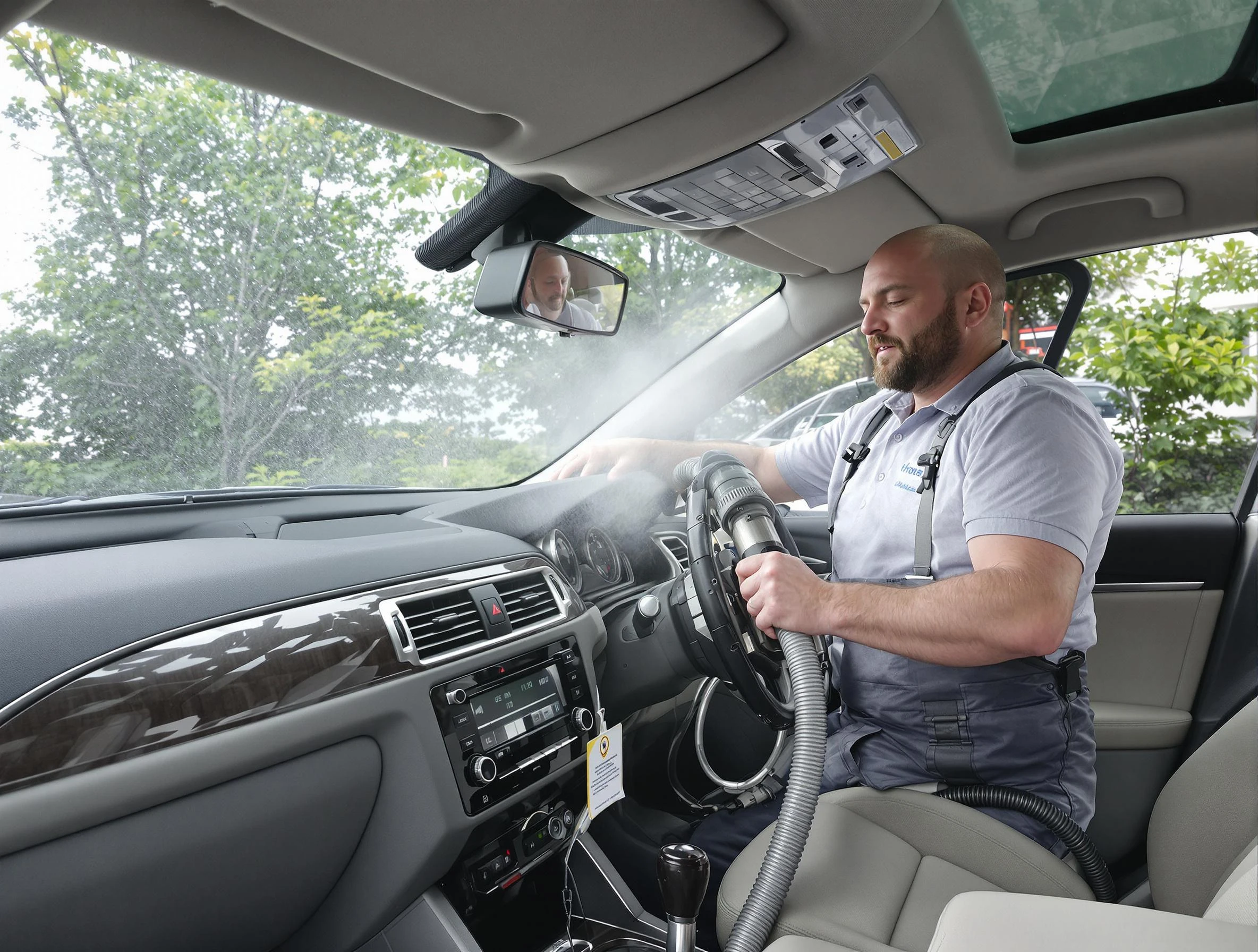 Whittier Air Duct Cleaning specialist performing professional car duct cleaning in Whittier