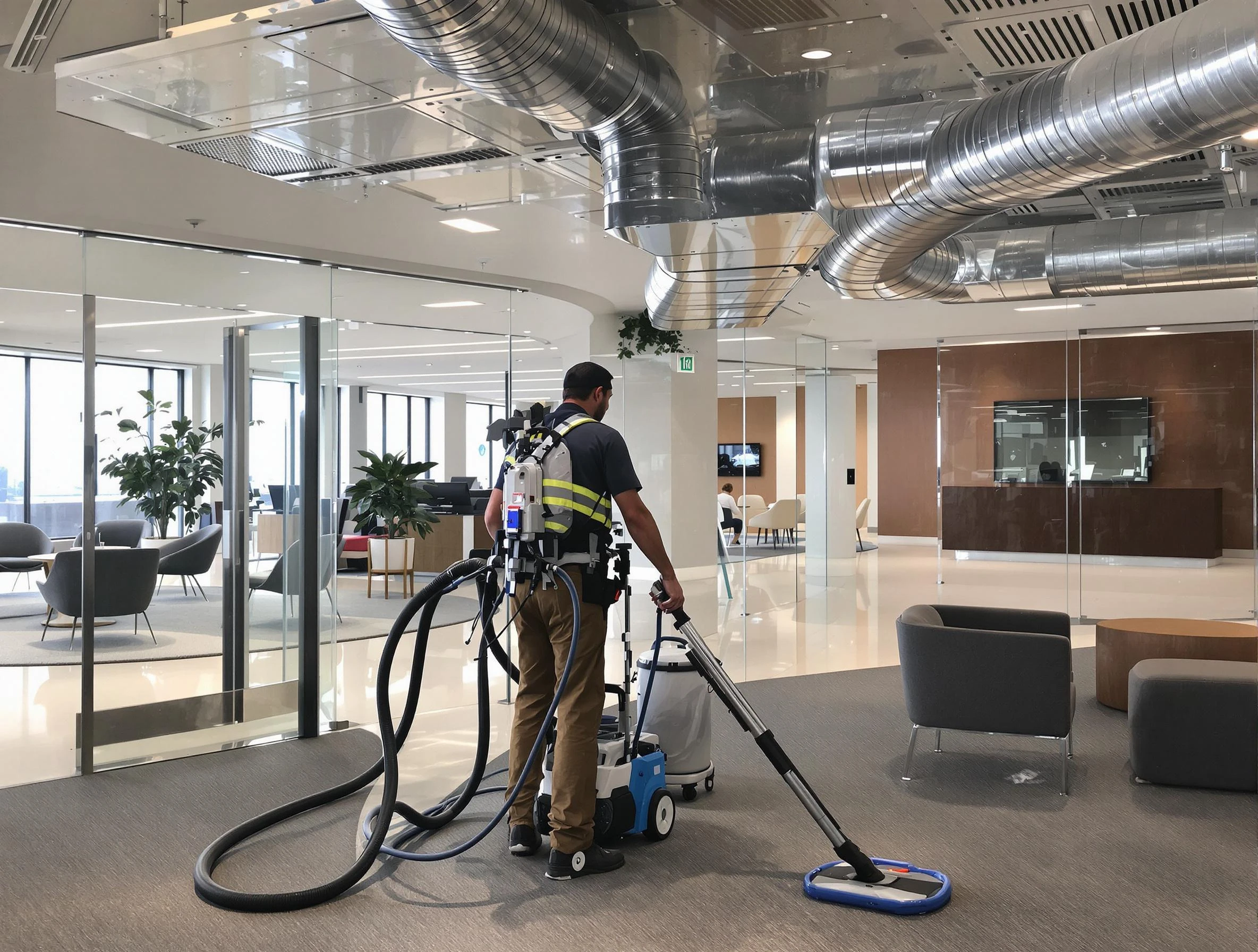 Commercial duct cleaning service by Whittier Air Duct Cleaning in Whittier